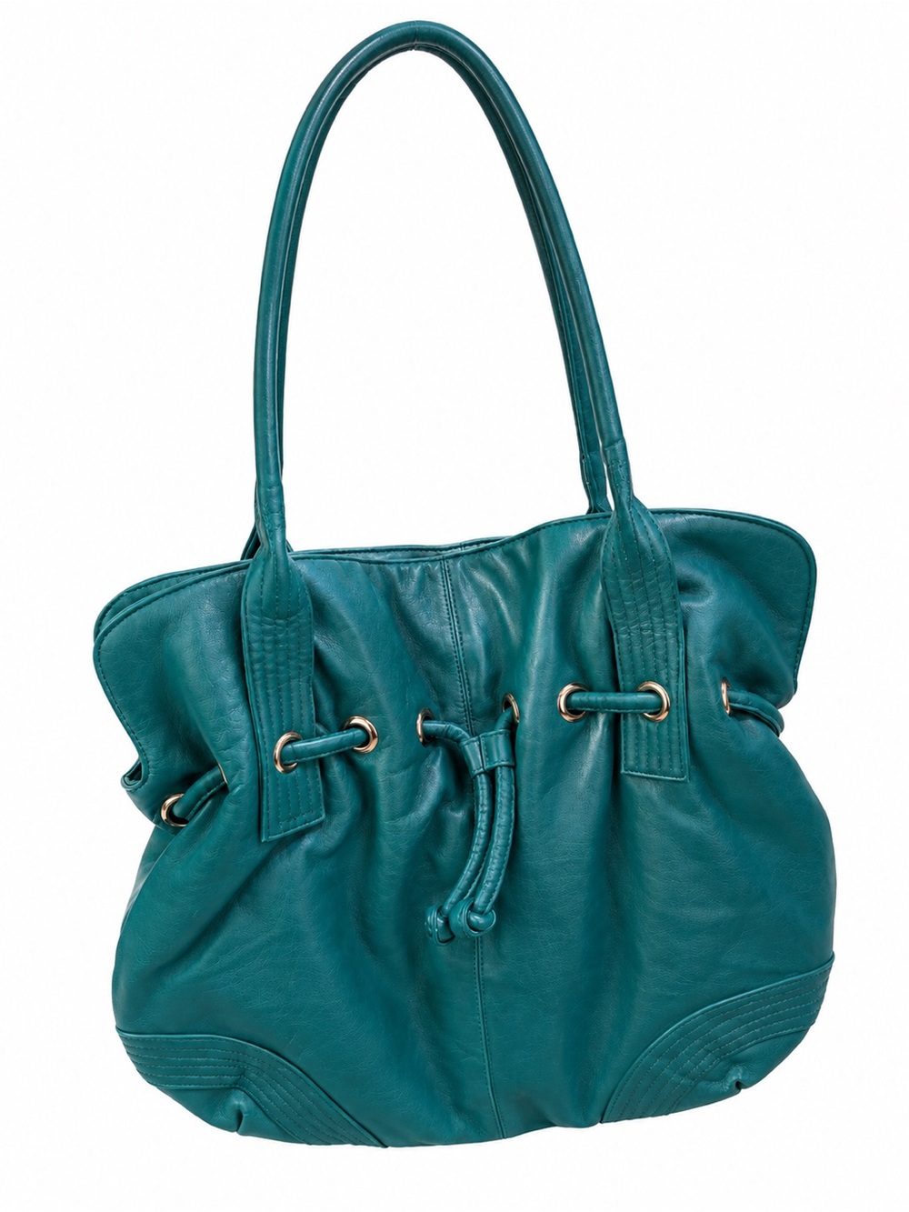 Teal snap closure or Drawstring Tote Bag -
Large